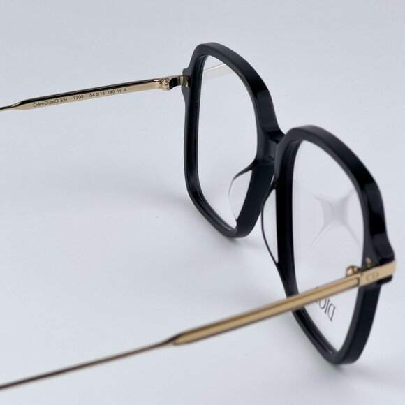 Dior GEMDIORO S5I CD50056I 001 1200 BRAND NEW Eyeglasses Shiny Black Women